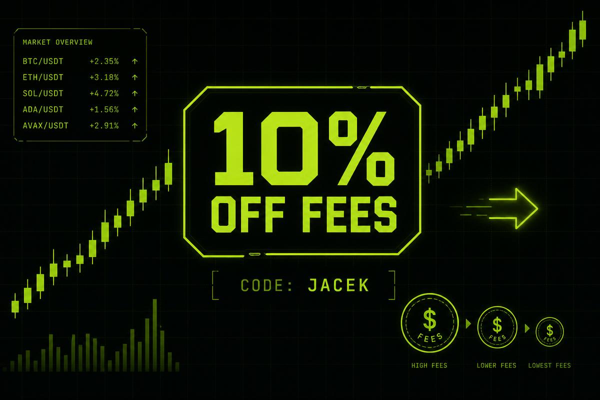 Illustration: 10% off Trench.io trading fees with referral code JACEK
